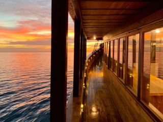 side view of our Coralia Liveaboard in Indonesia