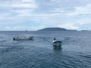 boats for diving from our cruise ship Coralia in Indonesia
