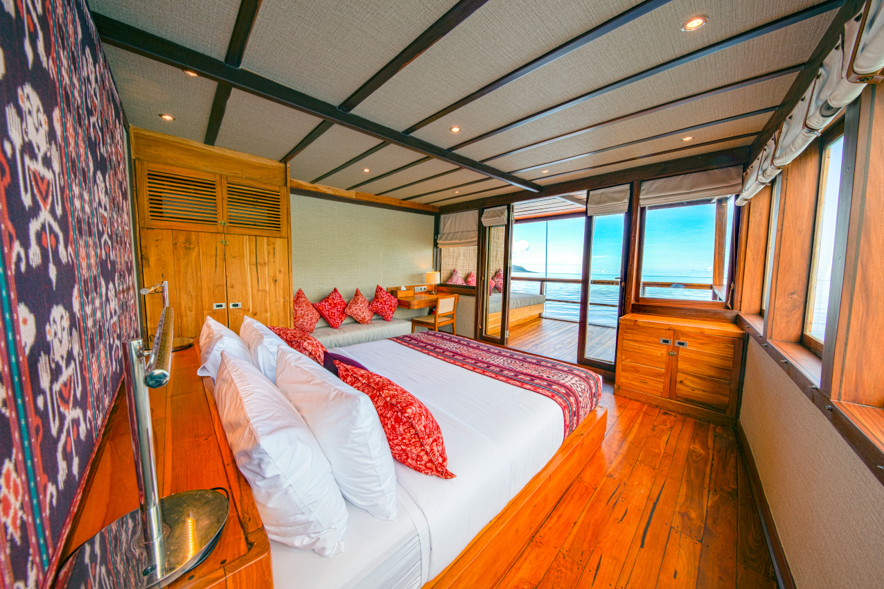 our ocean view cabin on Coralia Liveaboard Indoensia