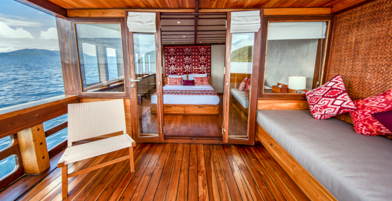 our ocean view cabin on Coralia Liveaboard Indoensia