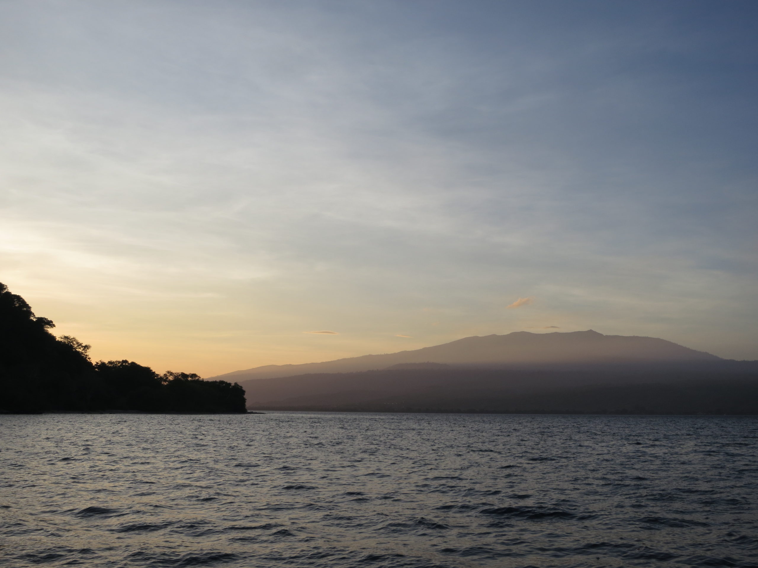 the ocean and the Tambora volcano that led to the creation of Frankenstein can be seen in the background