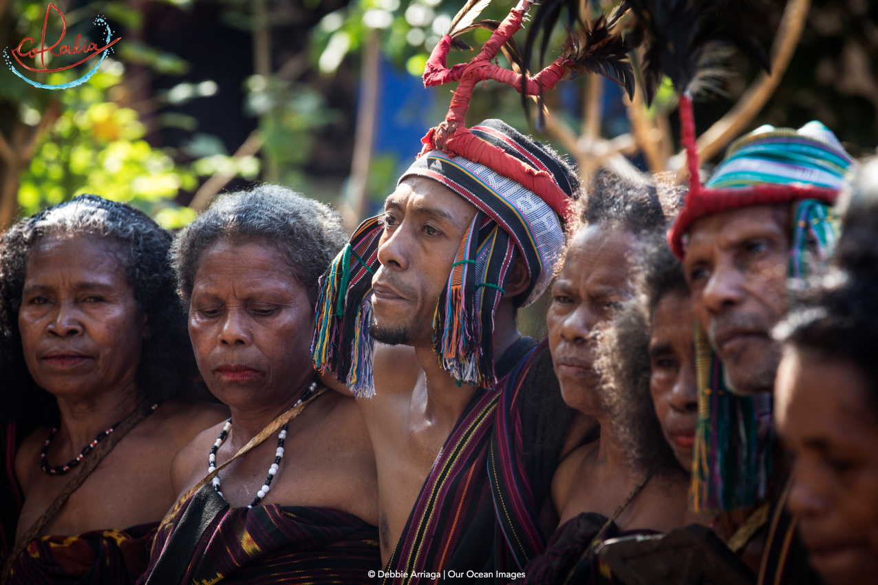 members of the Abui tribe dance in Alor