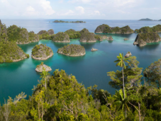 Panorama View of Penemu Island in Raja Ampat Indonesia