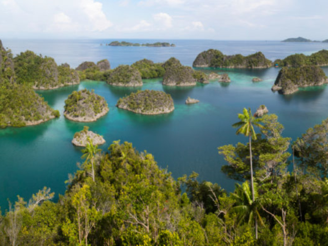 Panorama View of Penemu Island in Raja Ampat Indonesia